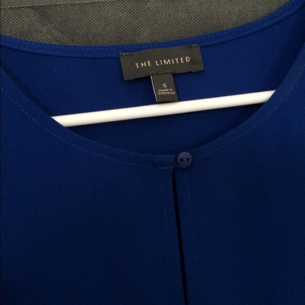Royal blue quarter sleeve blouse from The Limited